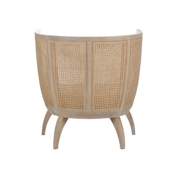 Wildwood Trudy Oversized Lounge Chair With Hand-Woven Side Panels, Removable Foam Cushion, Coastal Appeal 490619