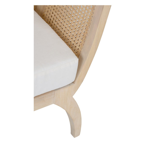 Wildwood Trudy Oversized Lounge Chair With Hand-Woven Side Panels, Removable Foam Cushion, Coastal Appeal 490619