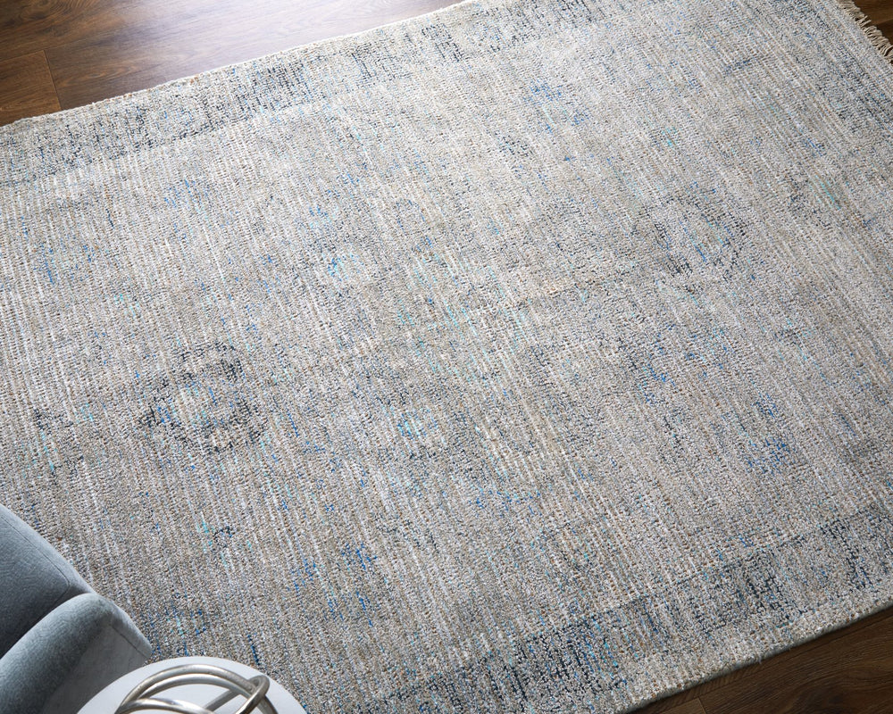 Feizy Rugs Caldwell Handwoven Wool & Viscose Area Rug - Timeless Transitional Style For Elegant Home Decor Gray,Blue,Taupe Wool,Viscose 8798805fslt000e70