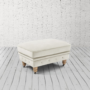Homeroots 25" Beige Velvet And Natural Rolling Tufted Cocktail Ottoman Beige,Velvet  490628