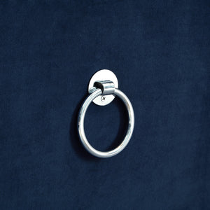 Homeroots 18" Navy Blue Velvet And Black Tufted Storage Navy,Velvet  490688