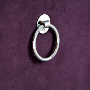 Homeroots 18" Purple Velvet And Black Tufted Storage Purple,Velvet  490689