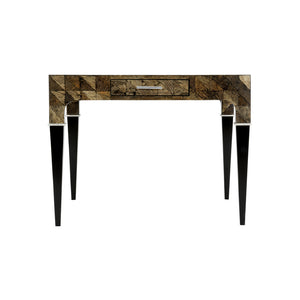 Wildwood Ace Coco Fiber Game Table With Geometric Inlay, 4 Drawers Storage, Compact 42" Square Accent Centerpiece 490691
