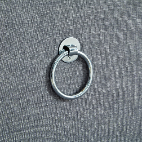 Homeroots 18" Light Gray Linen And Black Tufted Storage Light Grey,Linen  490691