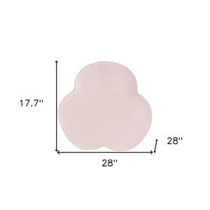 Homeroots 28" Blush Velvet Specialty Cocktail Ottoman Blush  490709