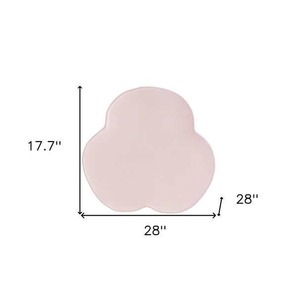 Homeroots 28" Blush Velvet Specialty Cocktail Ottoman Blush  490709