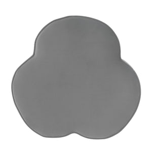 Homeroots 28" Gray Velvet Specialty Cocktail Ottoman Grey  490710