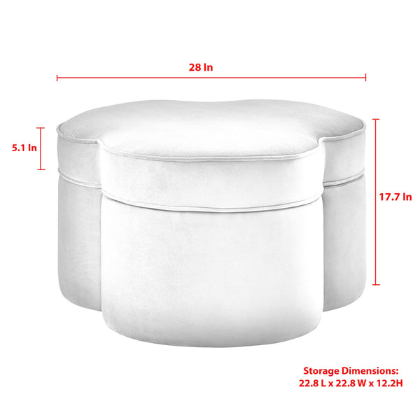 Homeroots 28" Teal Blue Velvet Specialty Cocktail Ottoman Teal  490711