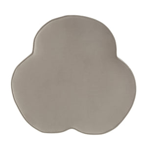Homeroots 28" Taupe Velvet Specialty Cocktail Ottoman Taupe  490712