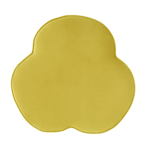 Homeroots 28" Yellow Velvet Specialty Cocktail Ottoman Yellow  490713