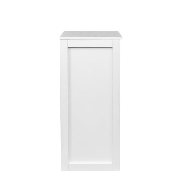 English Elm White Modular 32 Bottle Wine Rack Cabinet Compact Tower for Dining or Home Bar W331P195806
