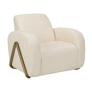 Wildwood Renzo Upholstered Accent Chair With Antique Brass Trim, 302 Stainless Frame & Sinuous Spring Comfort 490726