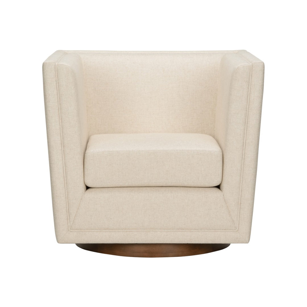 Wildwood Gehry Swivel Chair Sculptural Modern Accent Seat With Stainless Steel Frame, Wood Base & Durable Comfort 490728