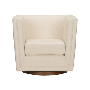 Wildwood Gehry Swivel Chair Sculptural Modern Accent Seat With Stainless Steel Frame, Wood Base & Durable Comfort 490728