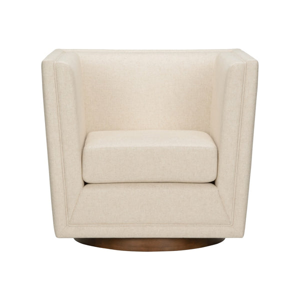 Wildwood Gehry Swivel Chair Sculptural Modern Accent Seat With Stainless Steel Frame, Wood Base & Durable Comfort 490728