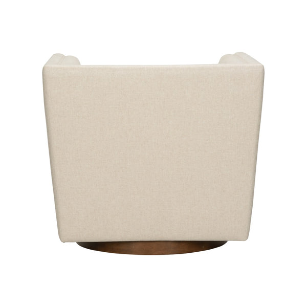 Wildwood Gehry Swivel Chair Sculptural Modern Accent Seat With Stainless Steel Frame, Wood Base & Durable Comfort 490728