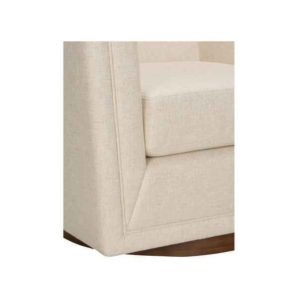 Wildwood Gehry Swivel Chair Sculptural Modern Accent Seat With Stainless Steel Frame, Wood Base & Durable Comfort 490728