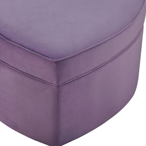 Homeroots 32" Purple Velvet Specialty Storage Purple,Velvet  490728