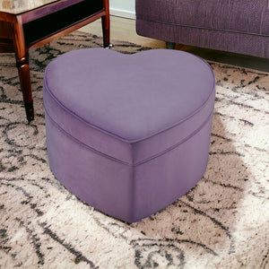 Homeroots 32" Purple Velvet Specialty Storage Purple,Velvet  490728