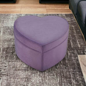 Homeroots 32" Purple Velvet Specialty Storage Purple,Velvet  490728