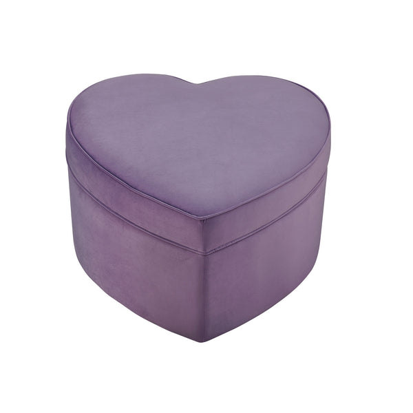 Homeroots 32" Purple Velvet Specialty Storage Purple,Velvet  490728