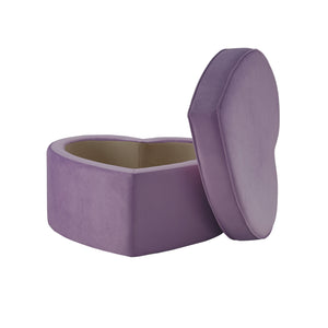 Homeroots 32" Purple Velvet Specialty Storage Purple,Velvet  490728