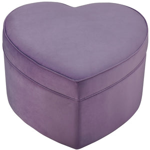 Homeroots 32" Purple Velvet Specialty Storage Purple,Velvet  490728