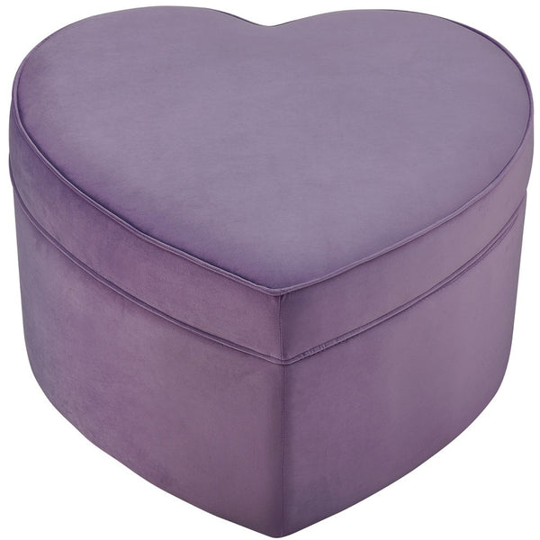 Homeroots 32" Purple Velvet Specialty Storage Purple,Velvet  490728