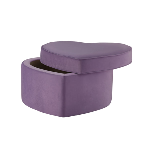 Homeroots 32" Purple Velvet Specialty Storage Purple,Velvet  490728