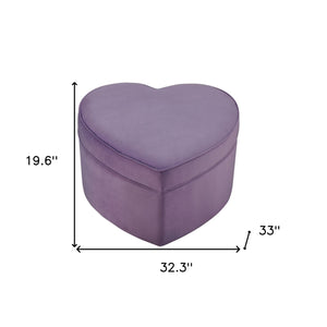 Homeroots 32" Purple Velvet Specialty Storage Purple,Velvet  490728