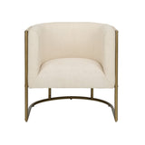 Mies Barrel Chair Brown, Gold 490731-WILDWOOD Wildwood