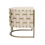 Mies Barrel Chair Brown, Gold 490731-WILDWOOD Wildwood