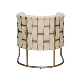 Mies Barrel Chair Brown, Gold 490731-WILDWOOD Wildwood