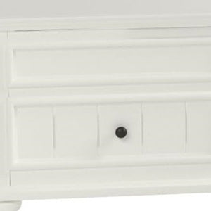 Homeroots 48" White Lift Top Coffee Table With Two Drawers   490742
