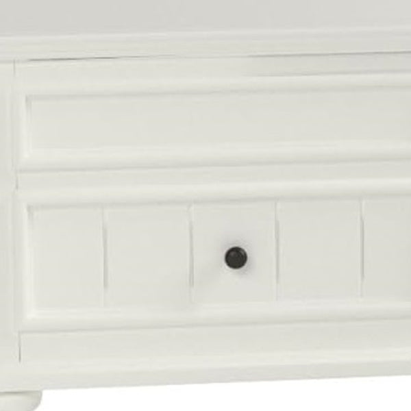 Homeroots 48" White Lift Top Coffee Table With Two Drawers   490742