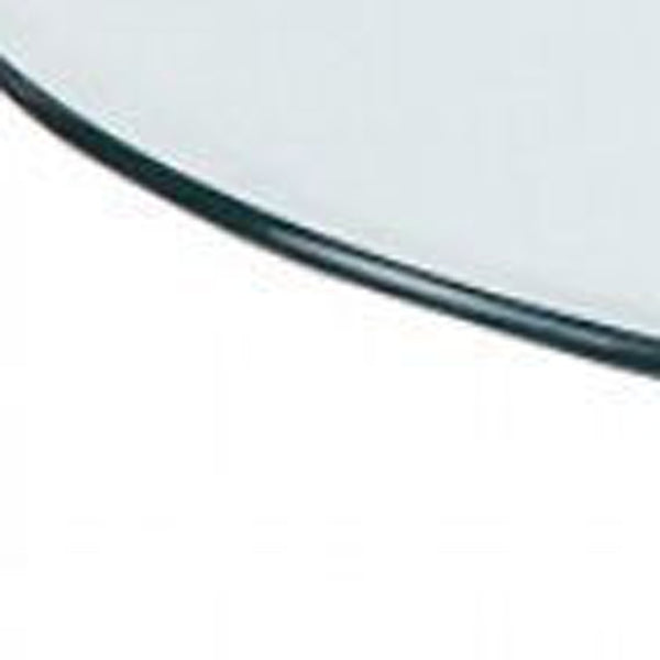 Homeroots 34" Clear And White Glass Round Coffee Table   490751