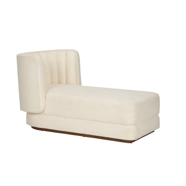 Wildwood Piano Modern Bouclé Chaise With Channel-Tufted High Back, Plush Padding, Durable Performance Upholstery 490760
