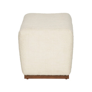 Wildwood Piano Bouclé Bench With Solid Wood Base — 38" Upholstered Performance Fabric Seat For Entryway Seating 490761