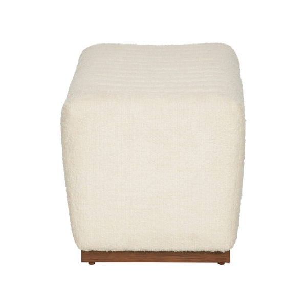 Wildwood Piano Bouclé Bench With Solid Wood Base — 38" Upholstered Performance Fabric Seat For Entryway Seating 490761