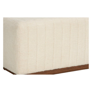 Wildwood Piano Bouclé Bench With Solid Wood Base — 38" Upholstered Performance Fabric Seat For Entryway Seating 490761