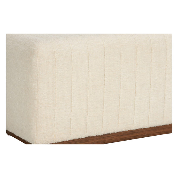 Wildwood Piano Bouclé Bench With Solid Wood Base — 38" Upholstered Performance Fabric Seat For Entryway Seating 490761