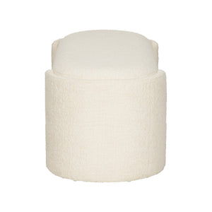 Wildwood Prix Bench Sculptural Bouclé Upholstered Bench 50" — Curved Cream Seat, Airy Base, Durable Performance Fabric 490762