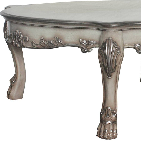 Homeroots 54" Bone Solid And Manufactured Wood Coffee Table   490764