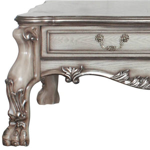 Homeroots 57" Bone Solid And Manufactured Wood Coffee Table With Two Drawers   490765