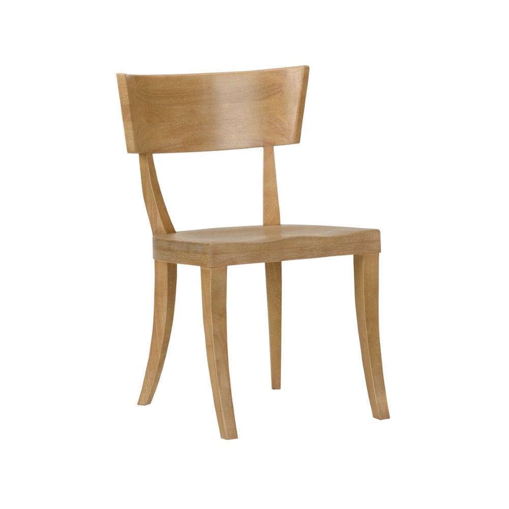 Wildwood Juhl Scandinavian Ergonomic Dining Chair With Whitewashed Wood Finish, Contoured Seat And Tapered Legs For Stylish Comfort 490768