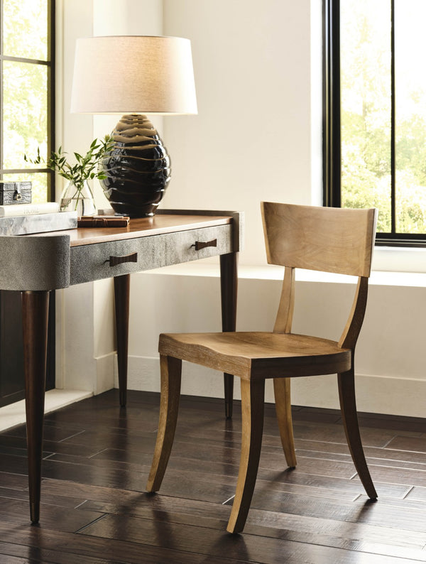 Wildwood Juhl Scandinavian Ergonomic Dining Chair With Whitewashed Wood Finish, Contoured Seat And Tapered Legs For Stylish Comfort 490768