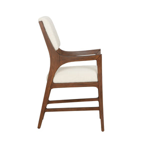 Wildwood Eichler Counter Stool With Walnut Wood Frame And Performance Bouclé Seat — Modern Minimalist Comfort 490773
