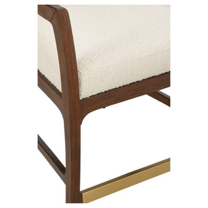 Wildwood Eichler Counter Stool With Walnut Wood Frame And Performance Bouclé Seat — Modern Minimalist Comfort 490773