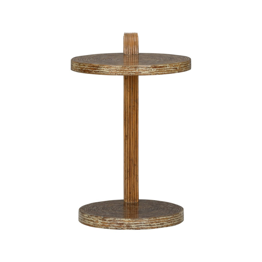 Wildwood Hana Coco Twig Drinks Table With Cantilevered Top — Compact 25" H Accent Table For Small Spaces 490790