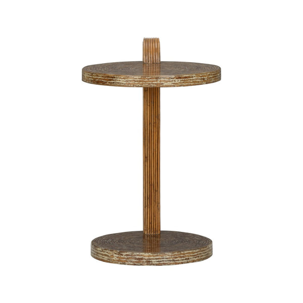 Wildwood Hana Coco Twig Drinks Table With Cantilevered Top — Compact 25" H Accent Table For Small Spaces 490790